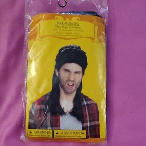 Black Mullet Wig